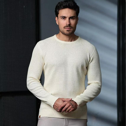 suéter tricot texturizado