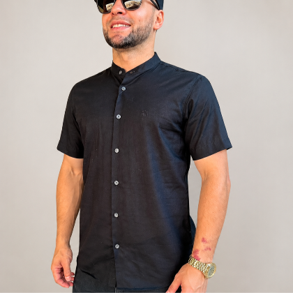 Camisa De Linho curta 