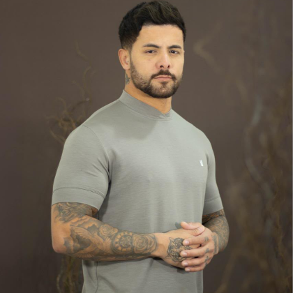 Camiseta KJ Cinza