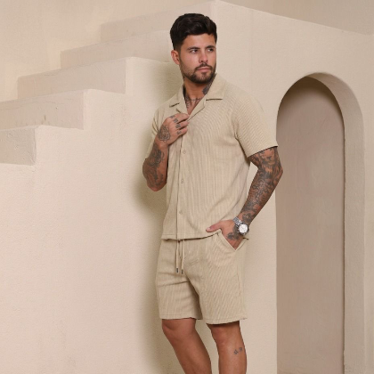 CONJUNTO TEXTURIZADO COM ELASTANO  KJ