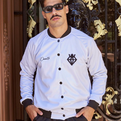 Jaqueta Bomber College Branca