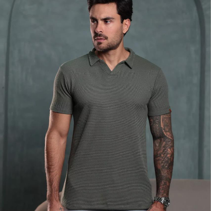 Camisa Polo Texturizada